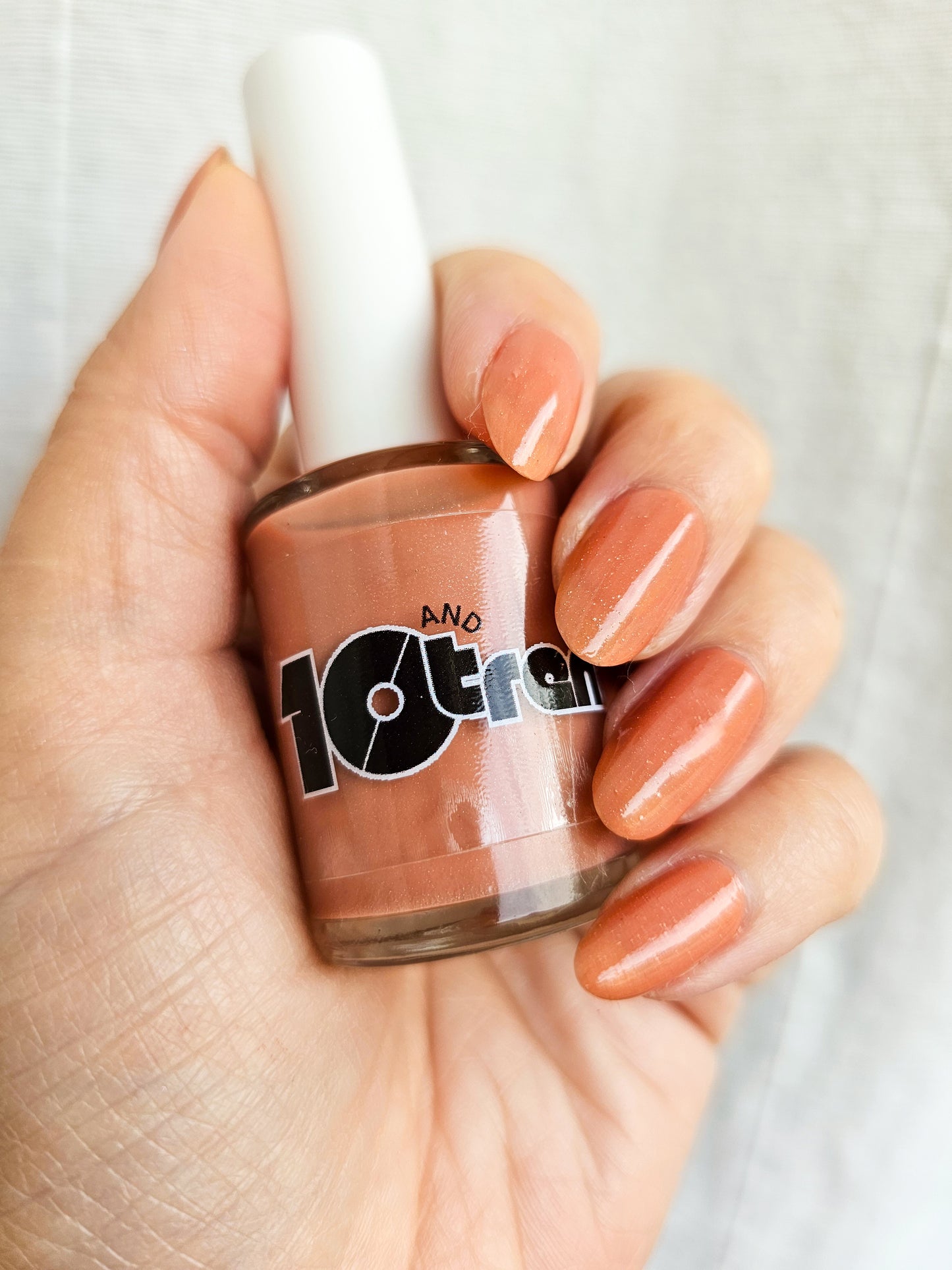 Stayin' Alive - The Groove Collection - Shimmer Sparkle Peach Nail Polish (10-Free, Handmade in Oregon)