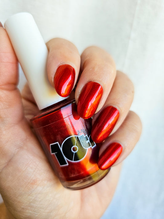 Apple Orchard - Fall Bucket List Collection - Red Shimmer Nail Polish (10-Free, Handmade in Oregon)