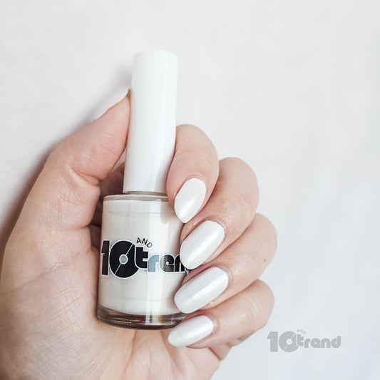 White - Pearl Finish True Coverage Nail Polish (10-Free, Handmade in Oregon)